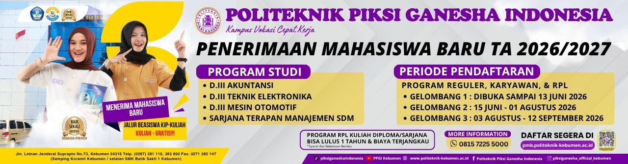 Gambar Slider Politeknik Piksi Ganesha Indonesia